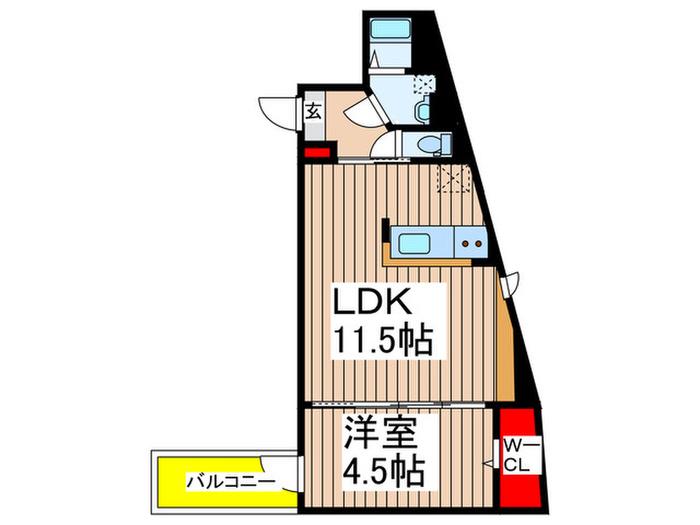 メゾン・ボヌール 大泉学園(1LDK/3階)の間取り写真