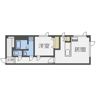 AMEX新琴似(1LDK/2階)の間取り写真