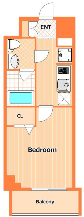 SHOKEN RESIDENCE横浜天王町II(1K/2階)の間取り写真