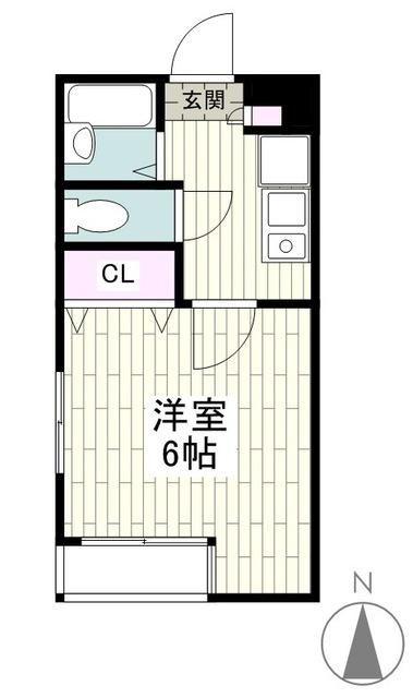 川路ビル(1K/3階)の間取り写真
