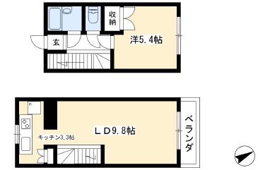 パークハウス(1LDK/1階)の間取り写真