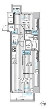 関寅ビル第10(2LDK/3階)の間取り写真