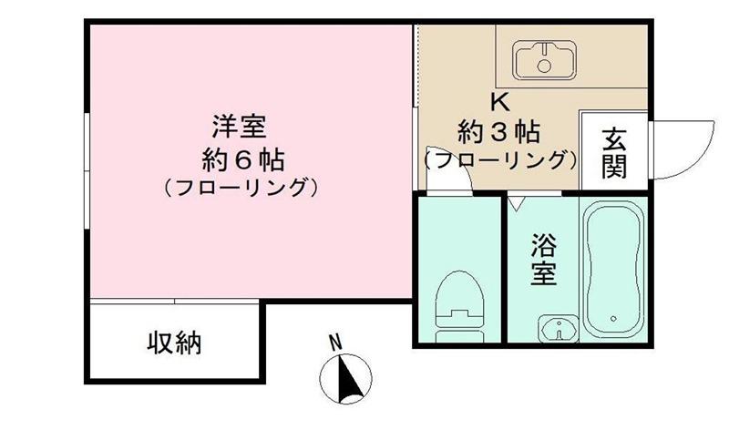 コーポヤマ(1K/1階)の間取り写真