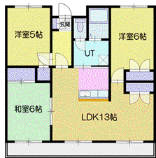 アーク千歳(3LDK/2階)の間取り写真