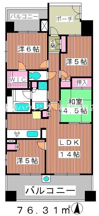 KDX志村坂上レジデンス(4LDK/6階)の間取り写真