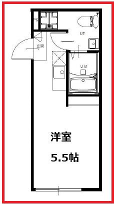 ホロムア宝町(ワンルーム/4階)の間取り写真