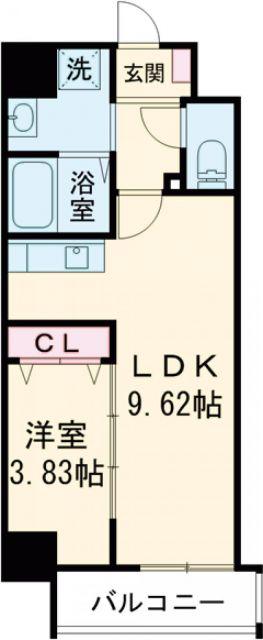 リアライズ堺宿院(1LDK/3階)の間取り写真