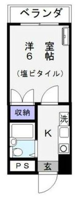 WJ・W-11ビル(1K/2階)の間取り写真
