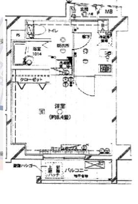 SIN-CITY上北沢XEBEC(1K/1階)の間取り写真