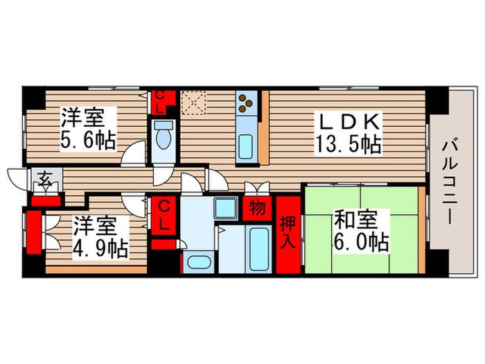 白井ロジュマン(3LDK/7階)の間取り写真