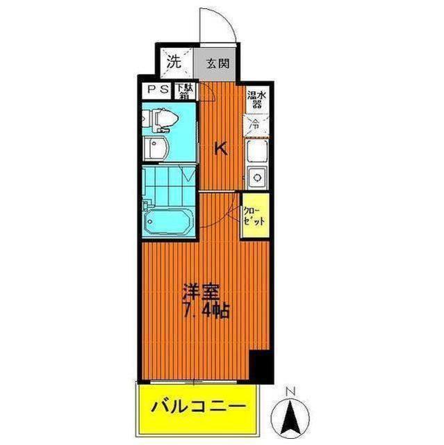 アクシーズタワー浦和岸町II(1K/3階)の間取り写真