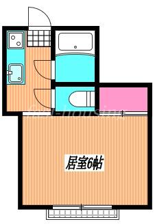 ヴェスパ(1K/2階)の間取り写真