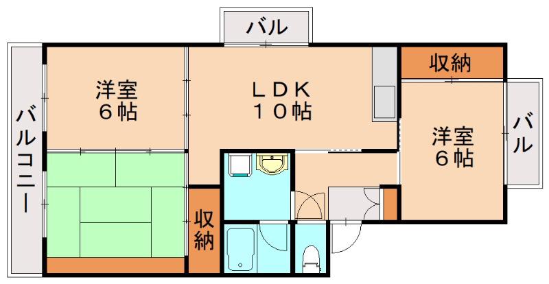 シャルマン87(3LDK/3階)の間取り写真