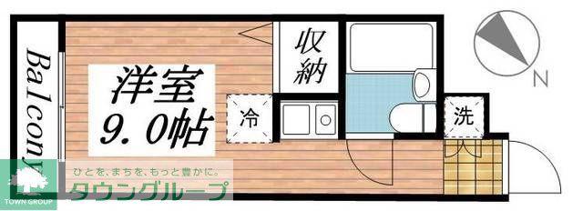 キャッスルマンション川越A棟(1K/3階)の間取り写真