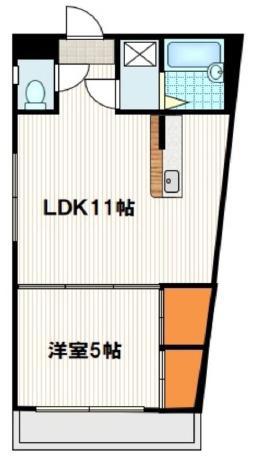 レンツェン松庵(1LDK/3階)の間取り写真
