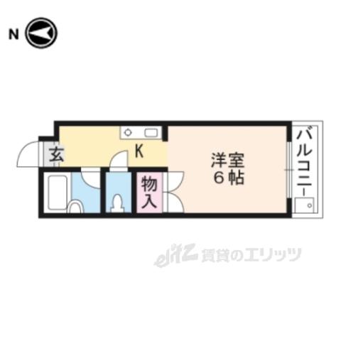ダイバーシティ同志社(1K/3階)の間取り写真
