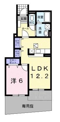 ＪＲ和歌山線 名手駅 徒歩15分 2階建 築21年(1LDK/1階)の間取り写真