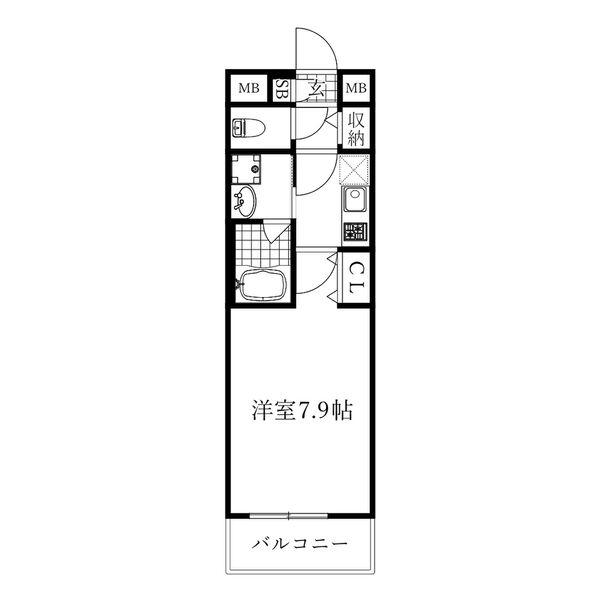 GRAND LUCE大垣駅前(1K/2階)の間取り写真
