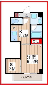 ラフィーネ・エス(1SK/1階)の間取り写真