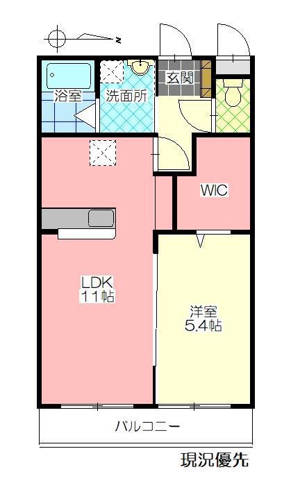 HALELEA照波園(1LDK/2階)の間取り写真