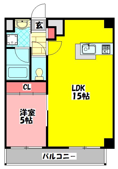 アティーナ守口(1LDK/4階)の間取り写真