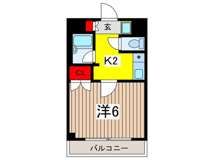 セボン浦和壱番館(1K/3階)の間取り写真