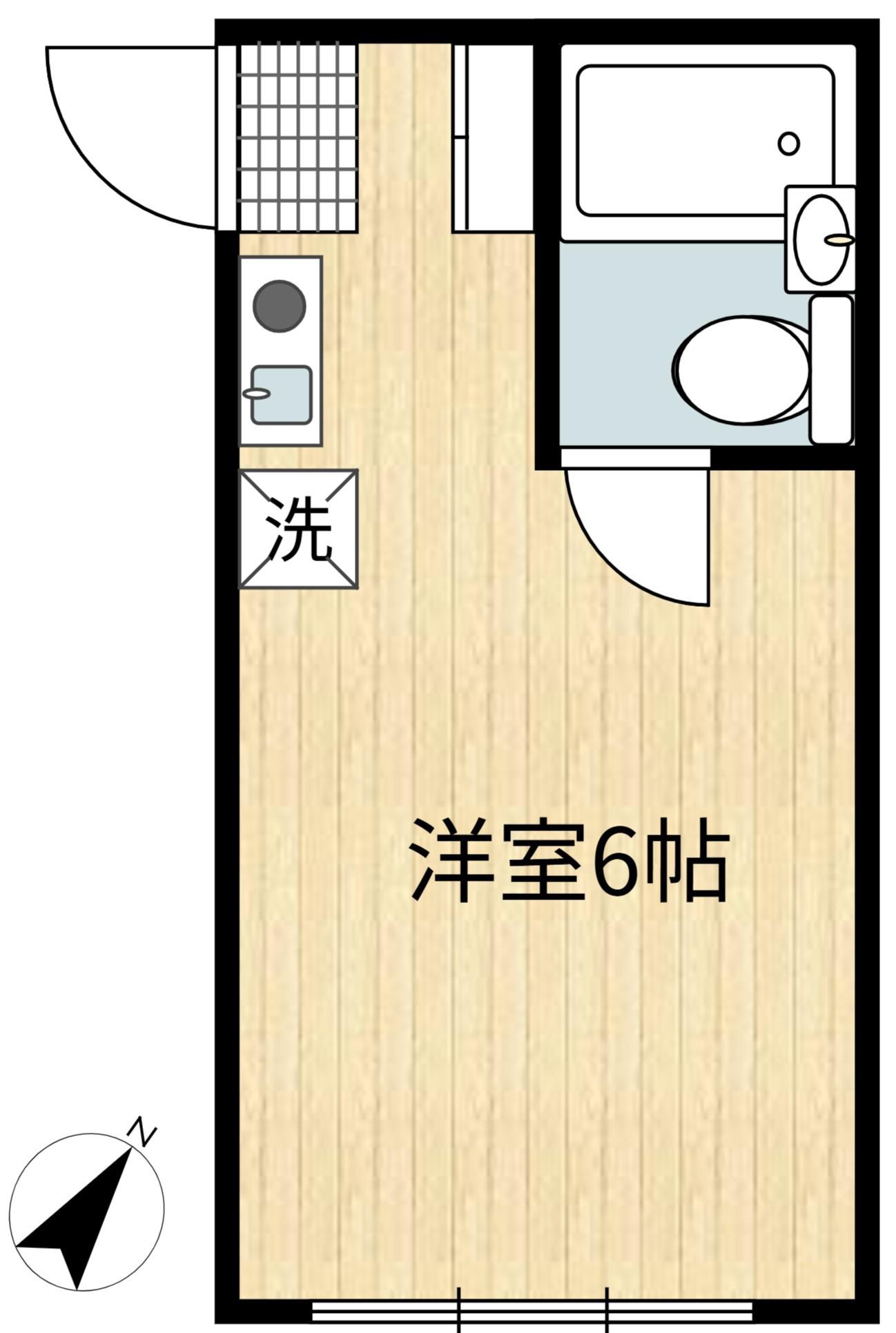 錦町ビル(ワンルーム/2階)の間取り写真