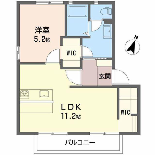 パストラル宮下 B(1LDK/2階)の間取り写真
