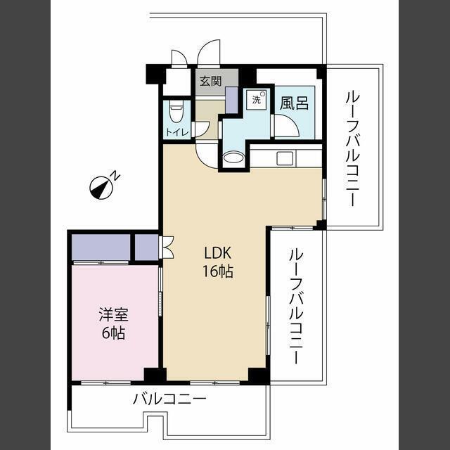 トーカンマンション高麗町(1LDK/7階)の間取り写真