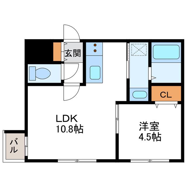 スリーナインYG(1LDK/5階)の間取り写真