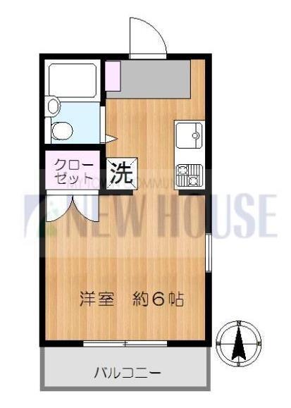 メゾン矢島(1K/3階)の間取り写真