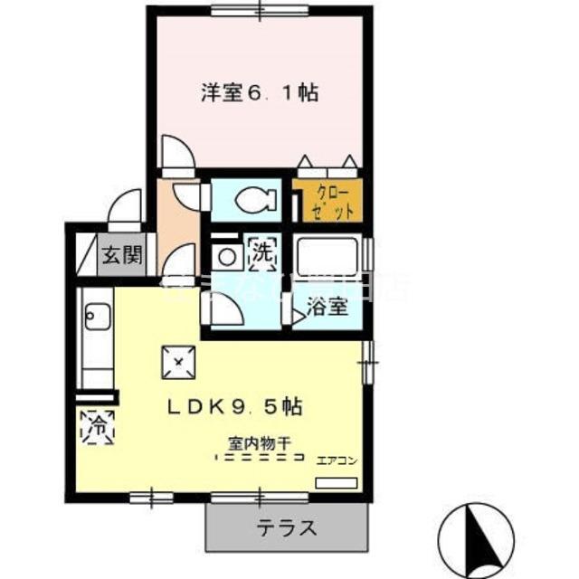 リビエラ(1LDK/1階)の間取り写真