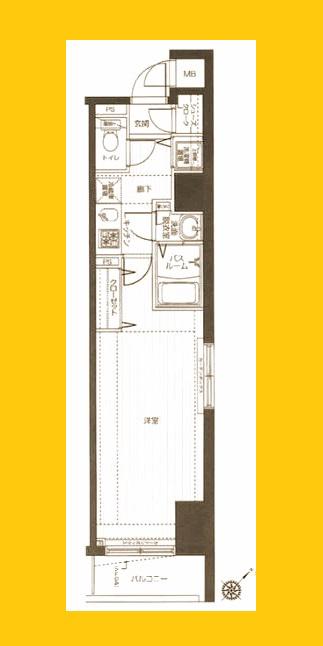 PHOENIX SHINYOKOHAMA参番館(1K/10階)の間取り写真