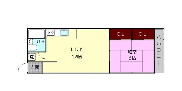 Nコート(1LDK/1階)の間取り写真