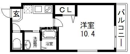 フジパレス高井田西II番館(1K/2階)の間取り写真