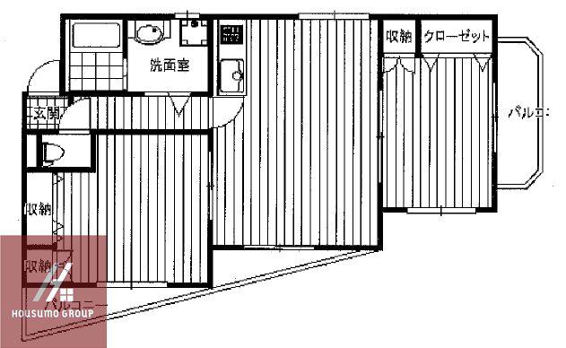 ノーブル千里(2LDK/2階)の間取り写真