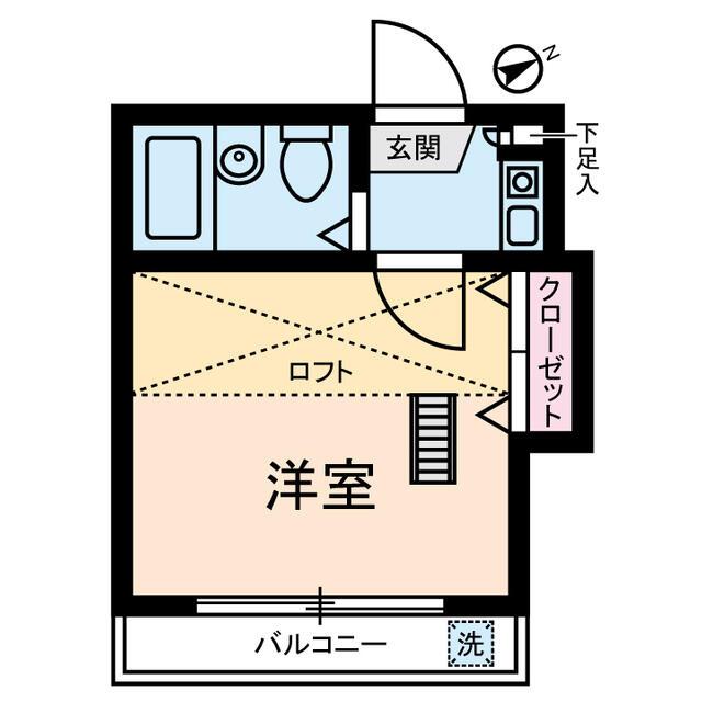 セントラル蒲田(1K/2階)の間取り写真