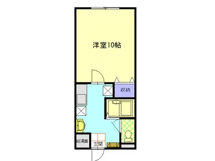 プランタン二日市(1K/1階)の間取り写真