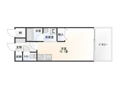 KSMビルII(1K/4階)の間取り写真