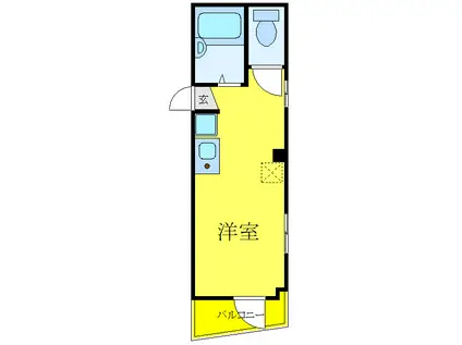 ビクトリータワー田端Ⅱ(ワンルーム/2階)の間取り写真