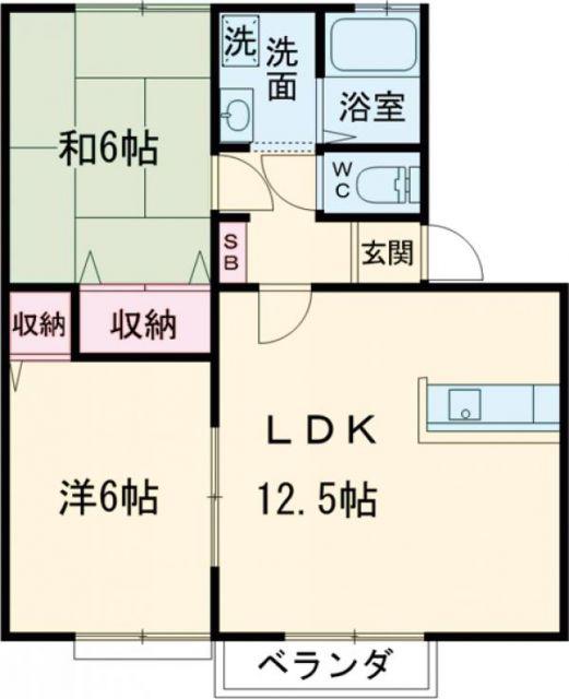 トレンディハイツ(2LDK/1階)の間取り写真