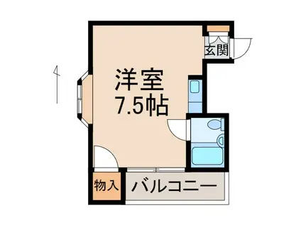 フォレストコート東高松(ワンルーム/2階)の間取り写真