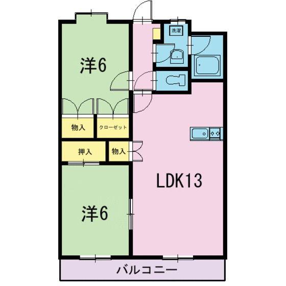 コート・パストラル(2LDK/1階)の間取り写真