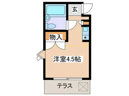 アップルハウス生田(ワンルーム/1階)の間取り写真