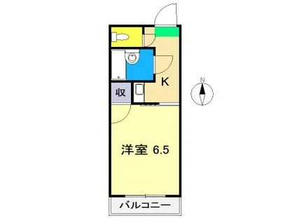 朝倉ルートハイツ(1K/1階)の間取り写真