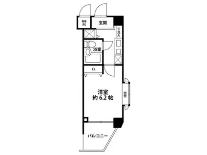 DIAMOND SQUARE 桜台I(1K/6階)の間取り写真