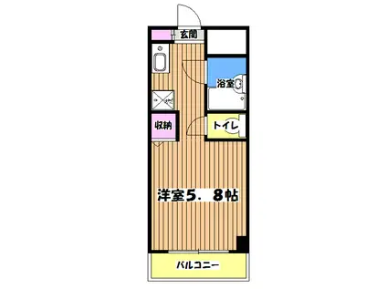 EIGHTYEIGHTタチカワ(ワンルーム/3階)の間取り写真