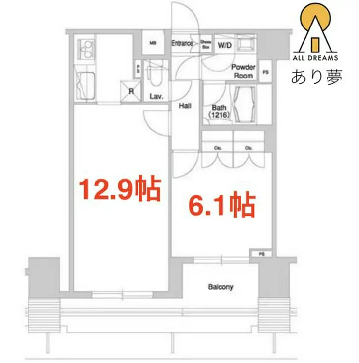 グラマシー横濱関内 10階階 間取り