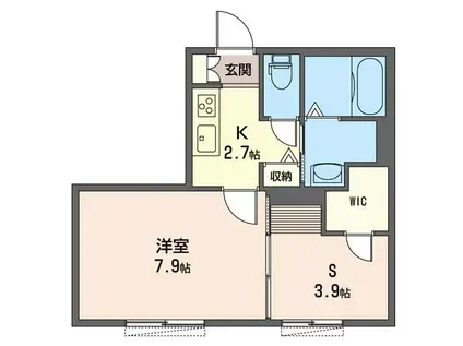 セルディーナ(2K/1階)の間取り写真