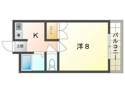 サニーコート一番館(1K/2階)の間取り写真